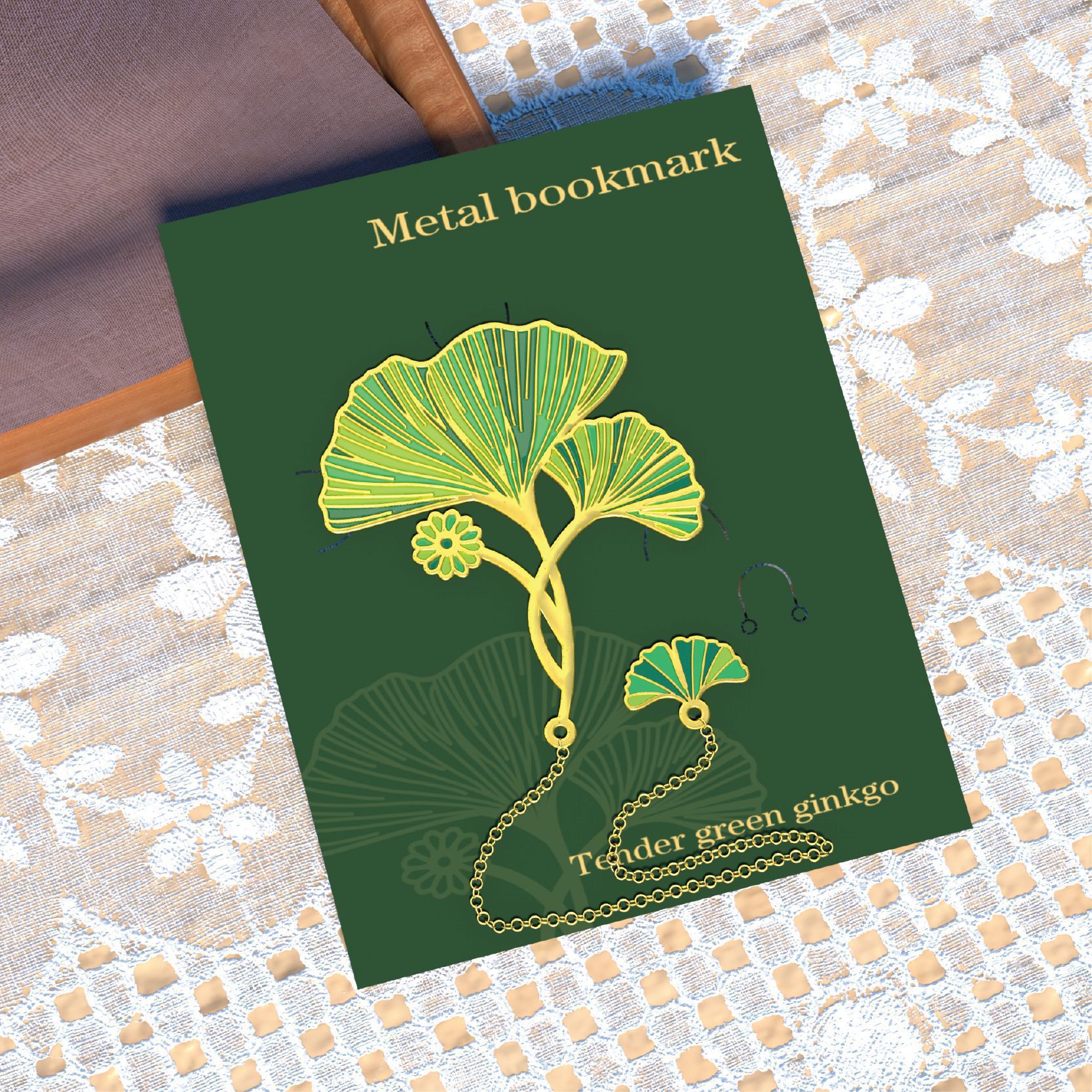 Van Gogh Metal Bookmark Quiet Flower Language Series ins Estilo pequeño fresco y divertido Clip de página de libro de flores simple creativo