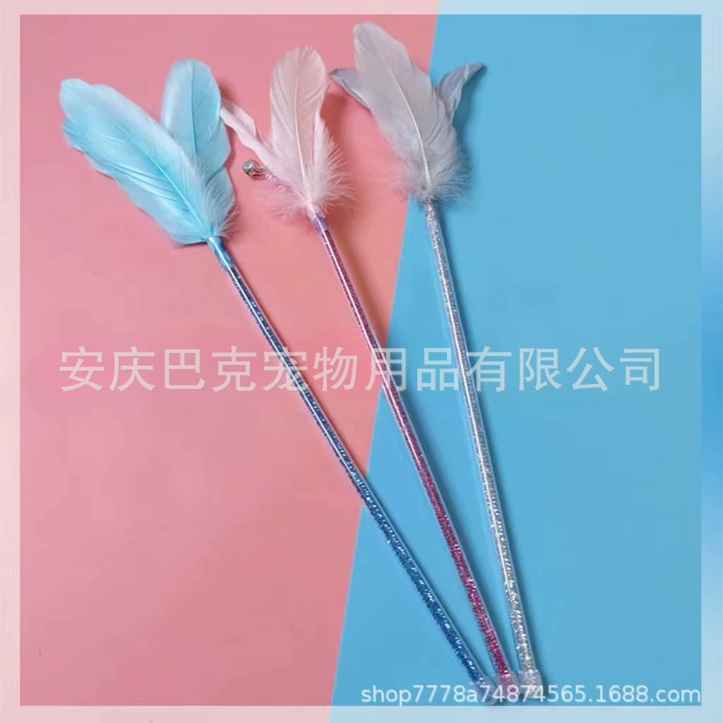 Забавная кошка палочка колокольчик перо кошка игрушка для себя-Привет волшебная палочка кошка забавная кошка перо палочка котенок прочные товары для домашних животных