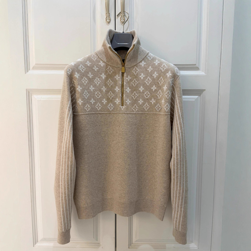 Non-Market Goods~Shenzhen Nanyou High-End Women's European-Style Ski Series Jacquard Half-Zip Wool Sweater
