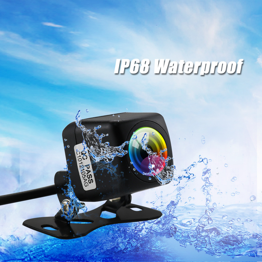 Car rearview mirror 1080P HD AHD reversing camera with led light night vision rear view car camera