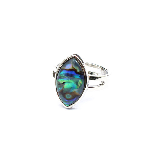 Factory direct sales foreign trade jewelry wholesale ins style New Zealand abalone love ring open ring