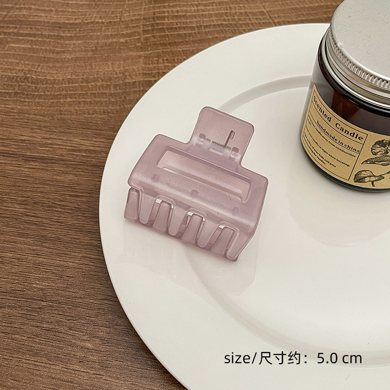 Milk Brown horquilla grande hacia atrás cabeza clip de pelo tocado de las mujeres principios de primavera de alto grado updo tiburón horquilla