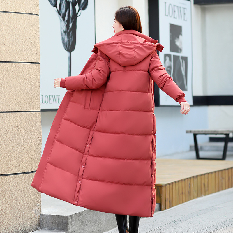 Abrigo acolchado de algodón para mujer 2022 Otoño e Invierno Nuevo estilo coreano suelto más tamaño de mujer sobre la rodilla abrigo engrosado Abrigo acolchado de algodón para mujer