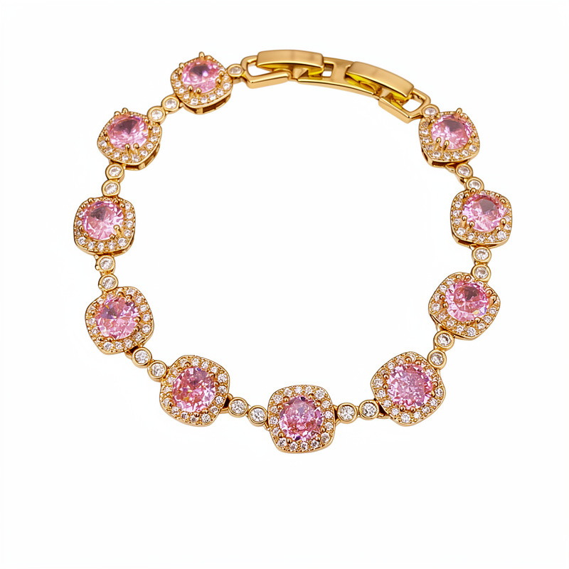 18 quilates de oro real pulsera de fichaje cuadrada ligera pulsera de nicho temperamento refinado elegante joyas al por mayor