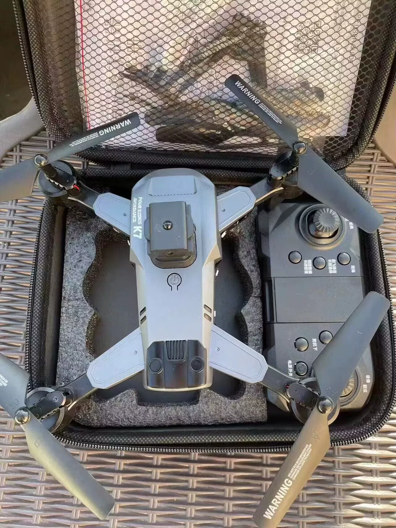 Folding Drone K7, 8K Dual Camera, 360° Obstacle Avoidance, Light Positioning