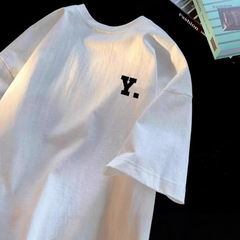 ファッションブランドの純綿のアルファベットの半袖の男性の夏のゆったりした大きいサイズのカジュアルなtシャツのごろつきの美しいカップルの上着の新商品