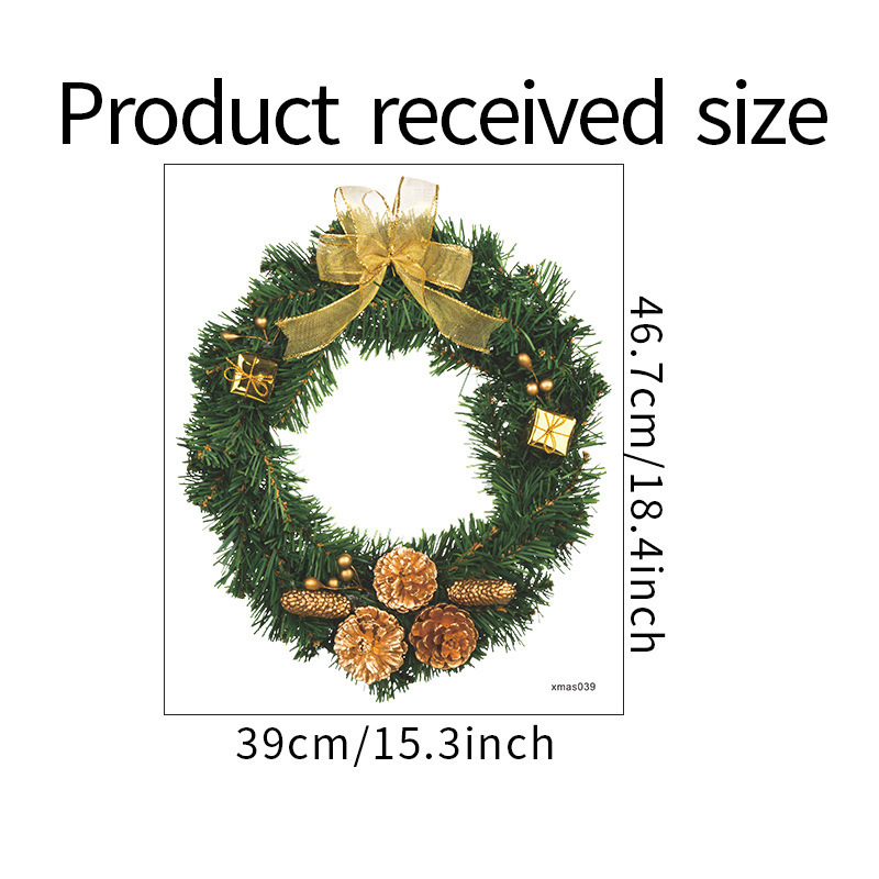 新しいクリスマスの花輪サンタクロースのガラスのショーウインドーの壁面の装飾の壁のステッカーは自らくっつきます。|undefined