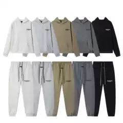 American Trendy Brand Fog Autumn and Winter New Letter Essential Hooded Sweatshirt and Sweatpants for Men and Women Popular High Street Hoodie