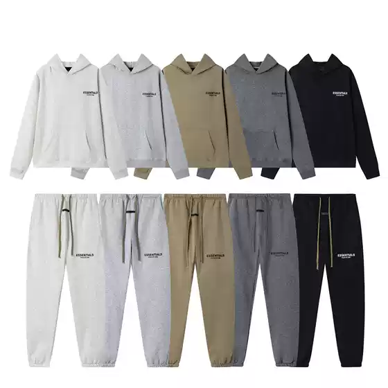 American Trendy Brand Fog Autumn and Winter New Letter Essential Hooded Sweatshirt and Sweatpants for Men and Women Popular High Street Hoodie