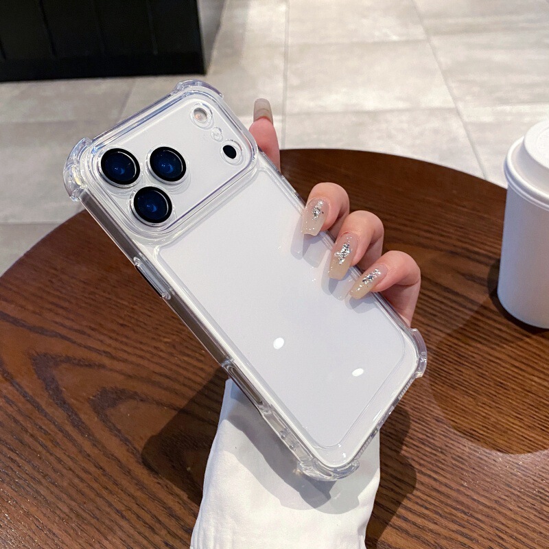 适用iPhone17promax手机壳电镀四角防摔苹果16镜头膜15软壳保护套|undefined