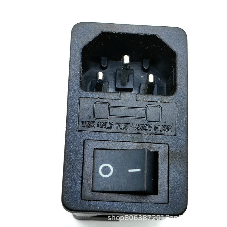 销售AC电源插座AC-01三合一插座带保险丝开关插座品字型电源插座