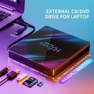 Cross-Border Wholesale Multifunctional Camouflage Five-In-One External Optical Drive Dvd/Cd Computer Notebook Reading Disc Burner