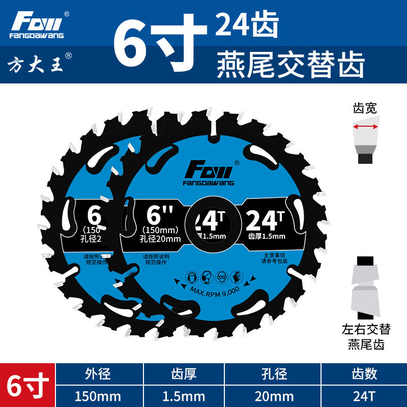 Specifications:Upgraded model: 6 inches 150mm*24 teeth [2 pieces]