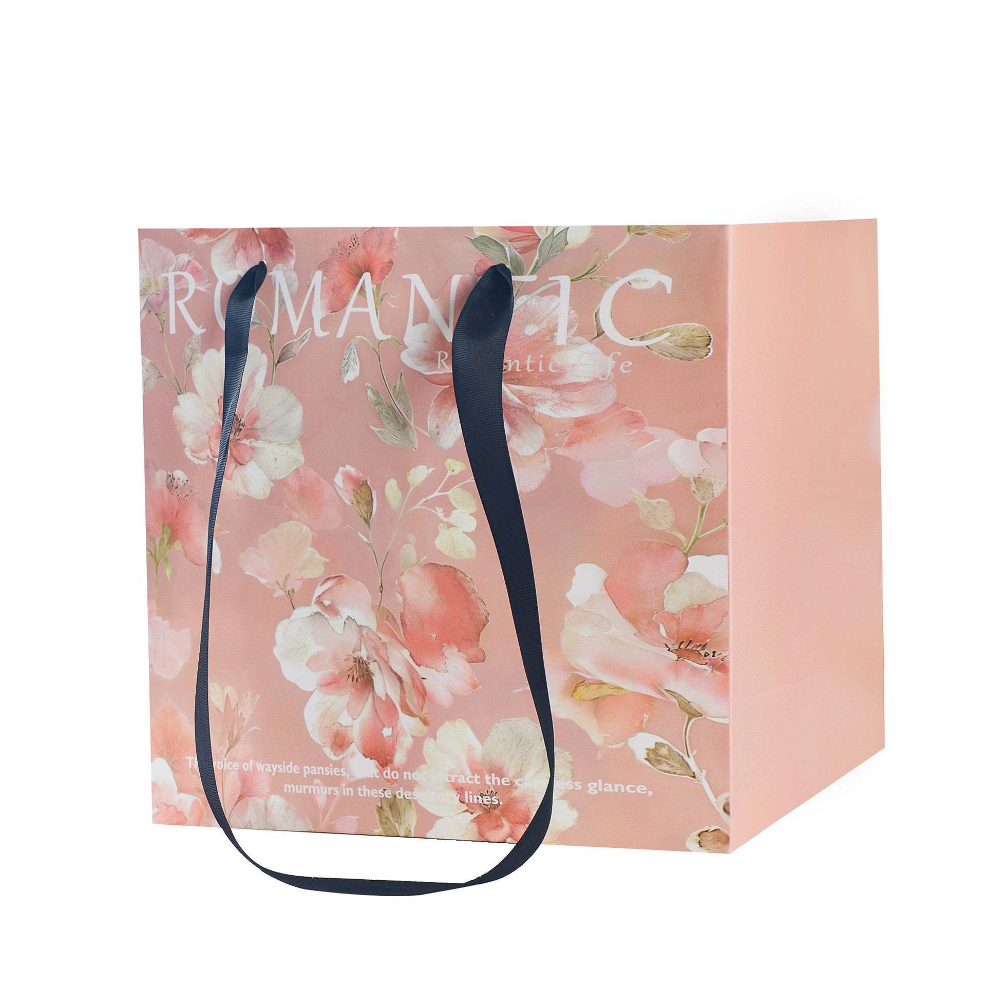 Siciliana pintura al óleo bolsas de mano bolsas de ramo de flores vintage materiales de flores al por mayor bolsas de regalo cuadradas