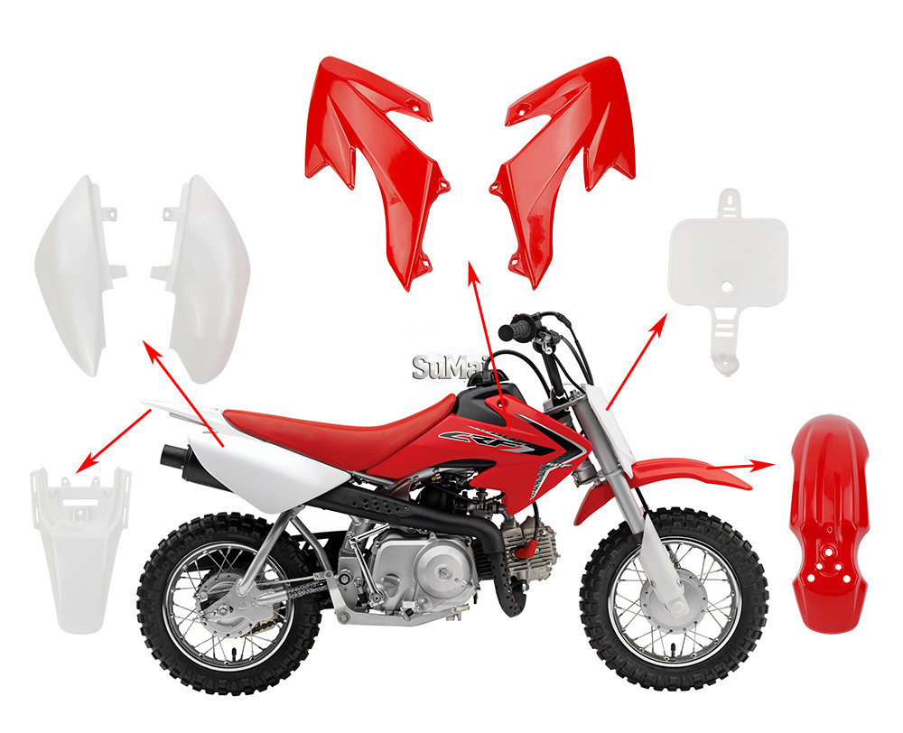 Manufacturers Wholesale Suitable for Honda Xr50 Off-Road Motorcycle Plastic Shell Crf50 Small Flying Eagle Motorcycle Plastic Parts