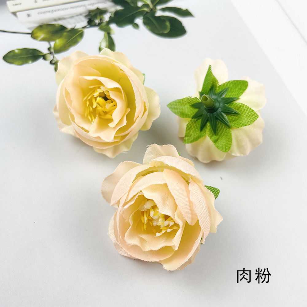 Hot sale retro brote de té de rosas DIY pecho material de tocado de flores de la pared de la sala de bodas arreglos de flores de fotografía adornos pequeños
