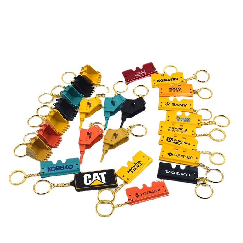 Экскаватор Сплав Личность Творческий Тенденция Komatsu Carter Trinity Стальной Автомобильный Брелок Рытье Ведро Брелок