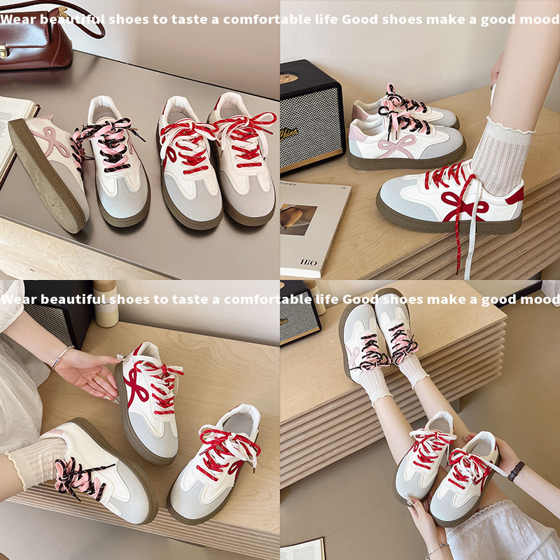 Retro Flats-Soled Versatile Moral Training Shoes for Women Summer 2025 New Lightweight Soft-Soled Non-Tiring White Shoes Ins Trendy Sneakers