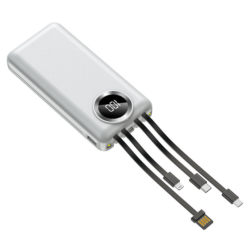 Carga rápida 2w mAh al aire libre de gran capacidad portátil de carga de cuatro líneas de salida de pantalla digital fuente de alimentación móvil en stock