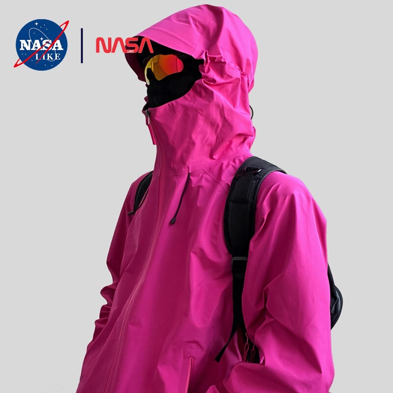NASALike Rose Red Zhejiang Taizhou Bird Home Same-style Charge Clothes Three-in-One Men's and Women's LT Electro-optic Rose Coat Spring