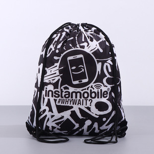 Advertising Drawstring Canvas Bag Drawstring Cotton Drawstring Storage Bag Outdoor Sports Backpack Drawstring Bag