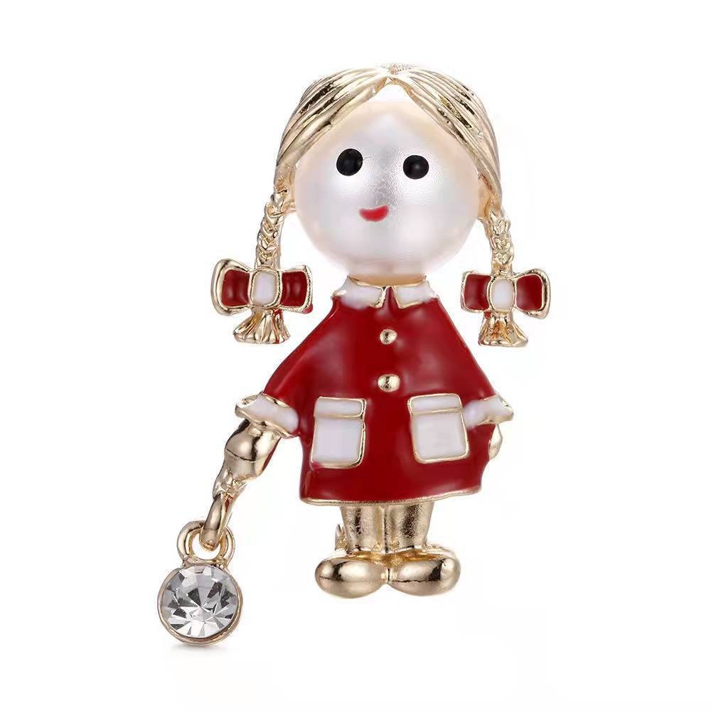 레드 원피스 소녀