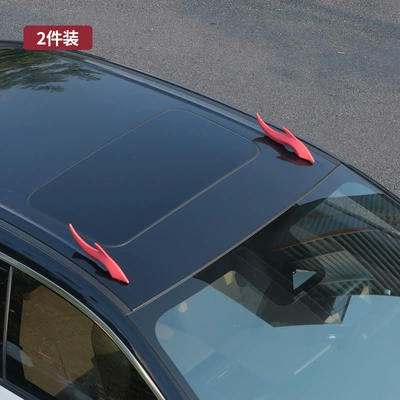 3D Stereo Car Stickers with Other Automotive Exterior Supplies - dragon-horn-decoration-red-1-pair