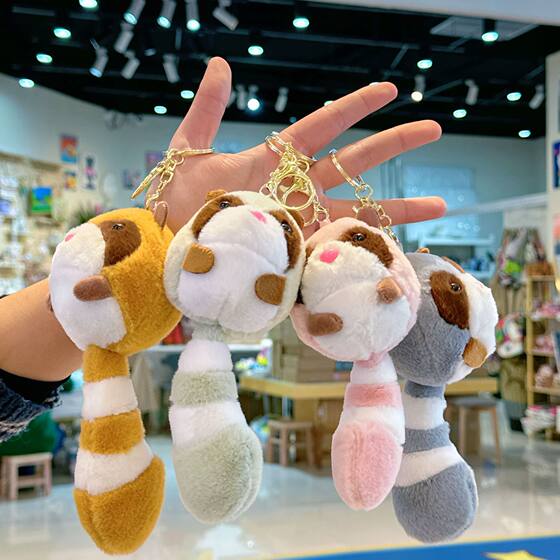 Cute sheep plush key chain doll doll bag bag pendant cartoon school bag pendant doll keychain wholesale