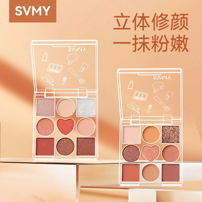 Палитра теней для век Lamela Afternoon Tea Nine-Color: землистые матовые, перламутровые и глиттерные оттенки, 5180