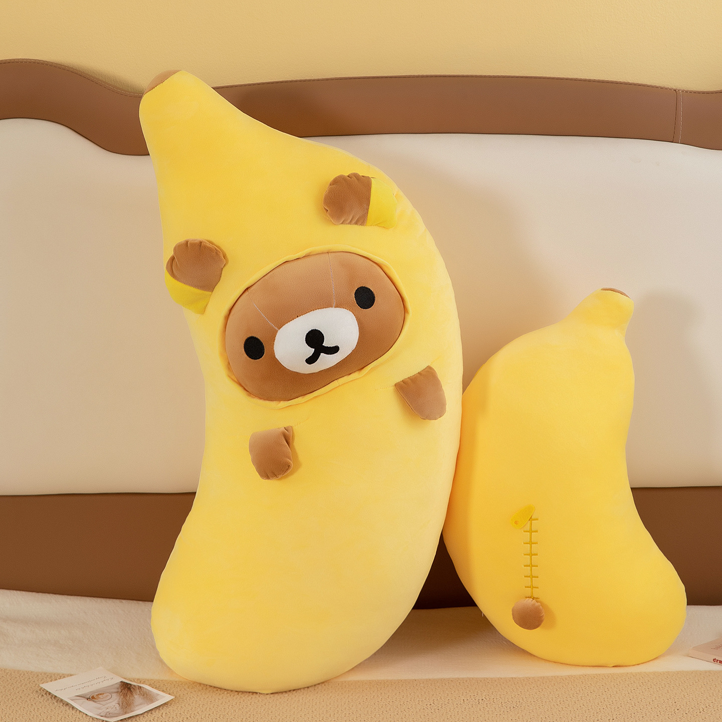 New banana Rilakkuma plush pillow, long pillow, plush toy, cute banana doll, gift for women, foreign trade doll