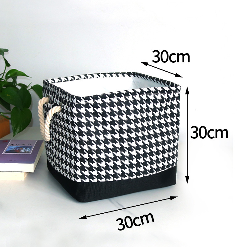 Houndstooth costura caja cuadrada