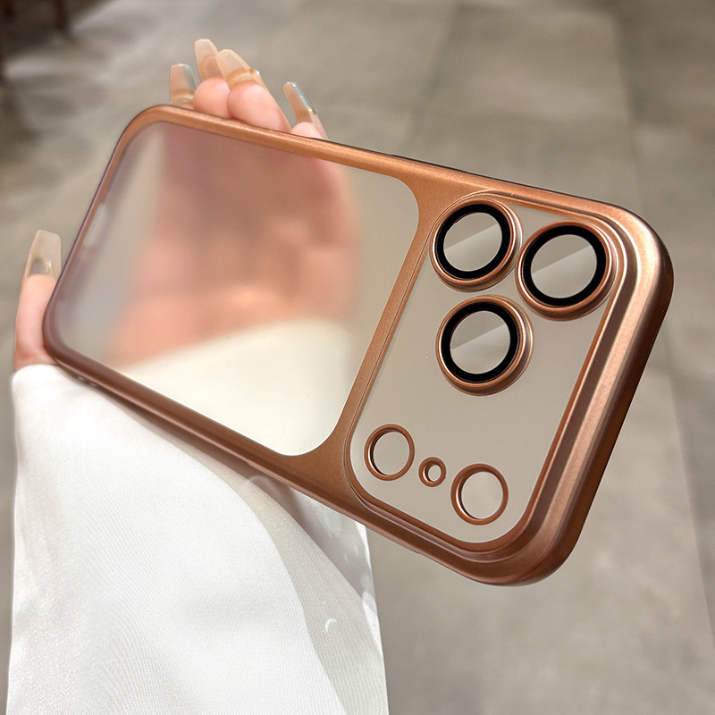 准分子磨砂电镀适用iPhone17手机壳自带镜头膜苹果17ProMax保护套|undefined
