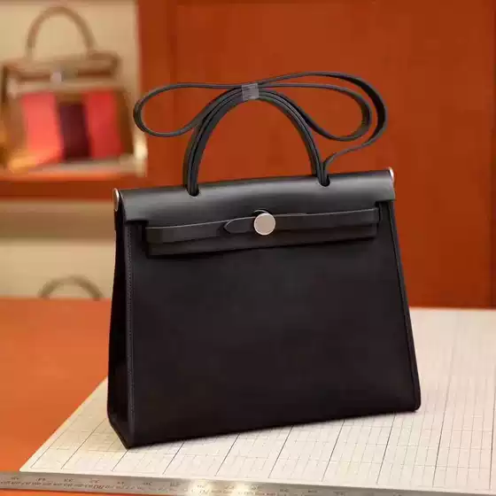Factory Direct Imported Cowhide 39 External Stitching Canvas with Small Inner Bag Birkin Kelly Bag Shoulder Handbag