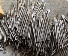 ✅纯手工螺纹钢淬火加长石工凿子扁凿尖凿水泥凿子钢钎扁口尖口錾