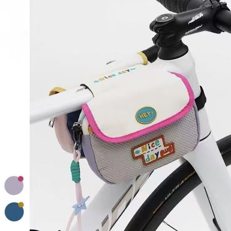 2025 新しいユニバーサルマウンテンバイクフロントビームアッパーチューブバッグ携帯電話機器収納袋|undefined