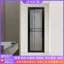 源头工厂厕所卫生间门双层钢化长虹玻璃门洗手间铝合金平开门工程