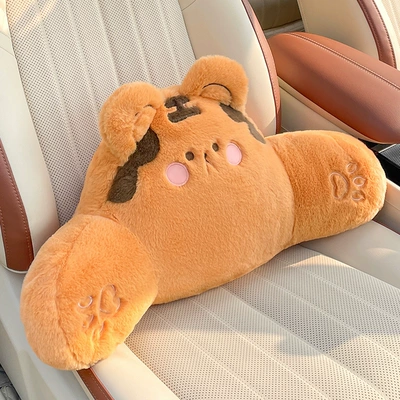 neck pillow car seat | Headrest - kawaii-tiger-lumbar-support