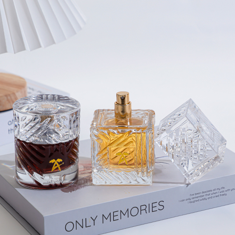 现货方形香水瓶100ml喷雾瓶裸瓶高颜值卡口透明玻璃香水香薰空瓶