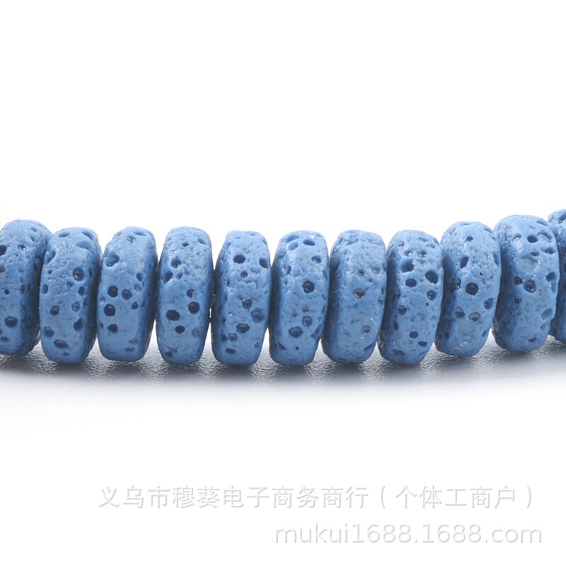 香薰彩色火山石车轮珠隔片DIY手链项链饰品配件半成品串珠批发|undefined