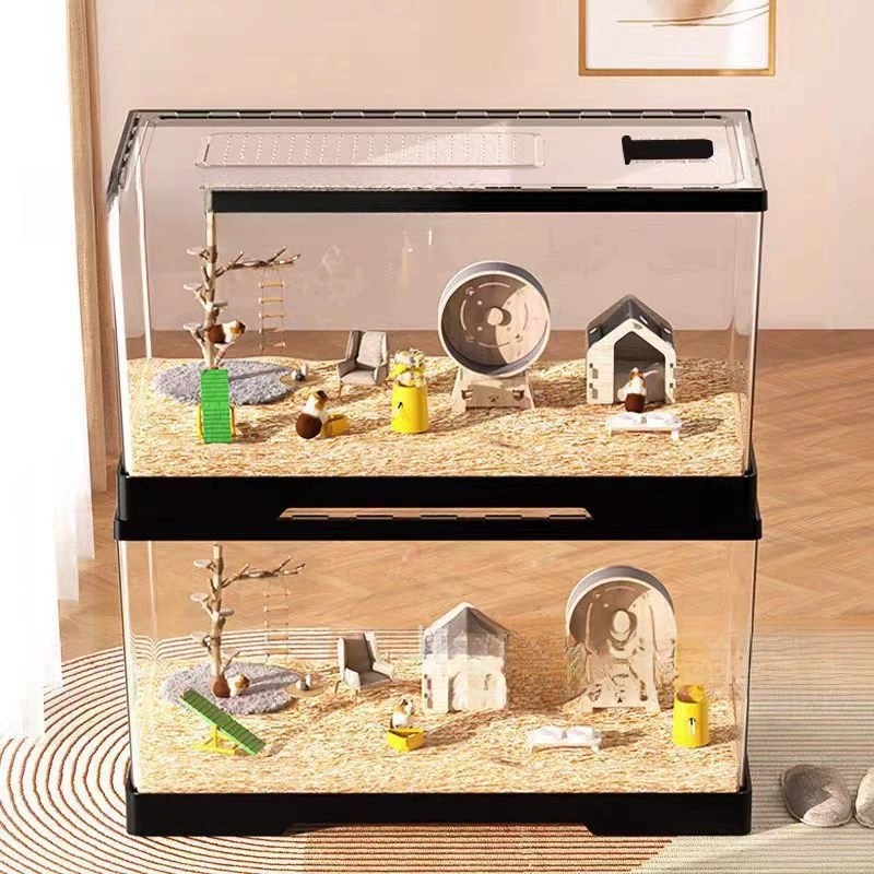 Клетка для хомяка прозрачная дешевая большая роскошная вилла клетка для разведения золотой медведь принадлежности серебряная лиса специальная