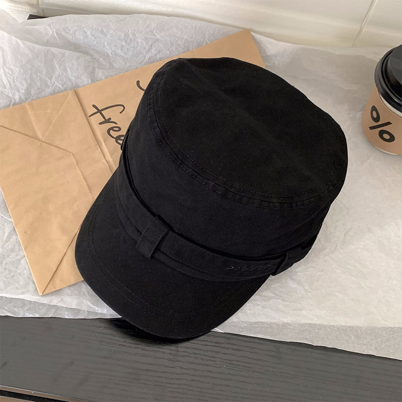 麂皮褶皱平顶马术帽2025新款复古做旧报童帽休闲百搭显脸小鸭舌帽|undefined