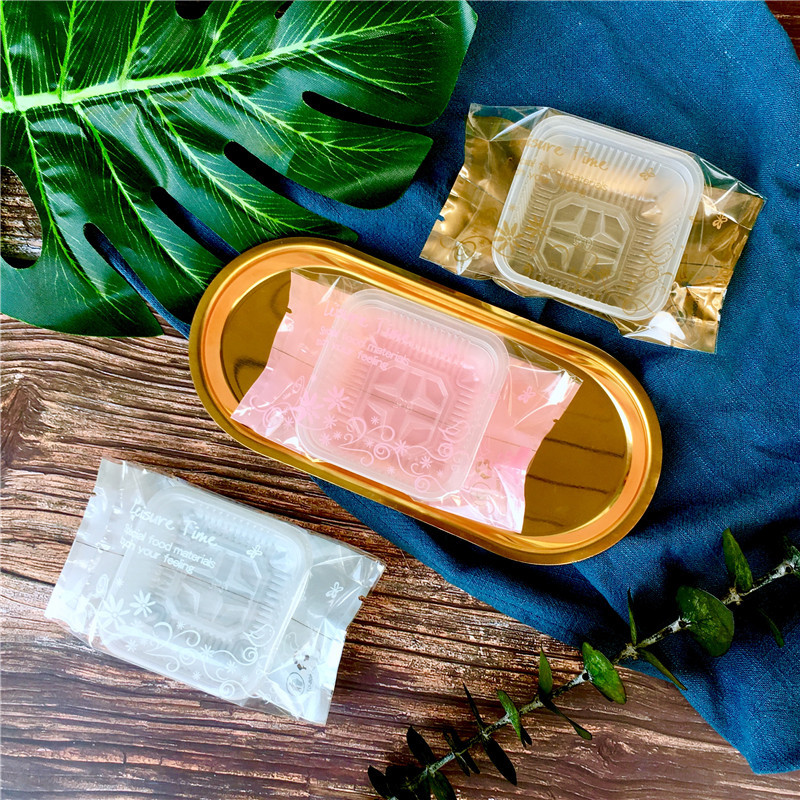 英文休闲时光 50克中秋月饼包装袋100克烘焙食品袋蛋黄酥曲奇袋子