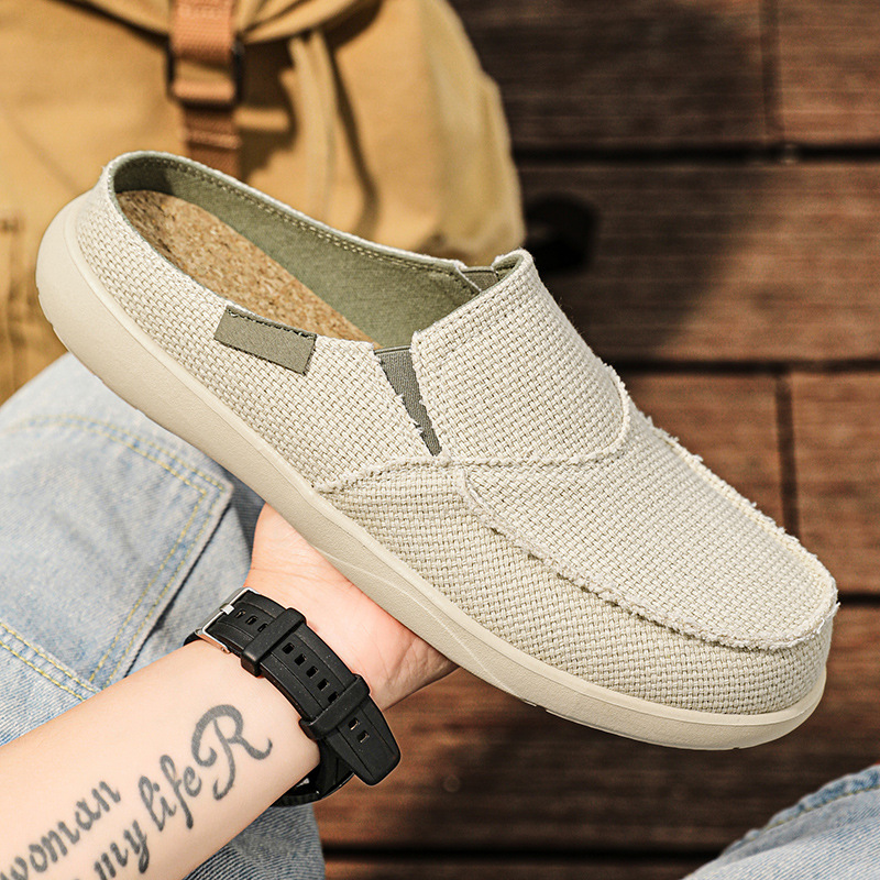 Verano transfronterizo más mocasines de tamaño ligero casual de los hombres cerrados del dedo del pie medias zapatillas slip-on zapatos de los hombres zapatos de conducción resistentes al desgaste