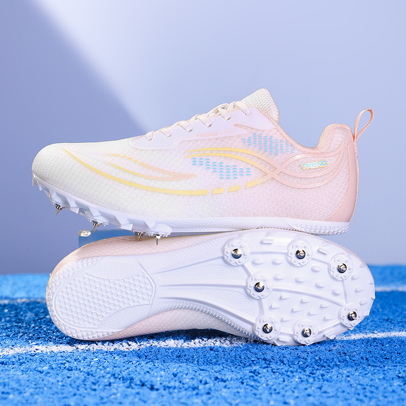 Zapatillas de Atletismo con Clavos de 7 Clavos de Superfibra y Caucho Ligero para Carrera image 9