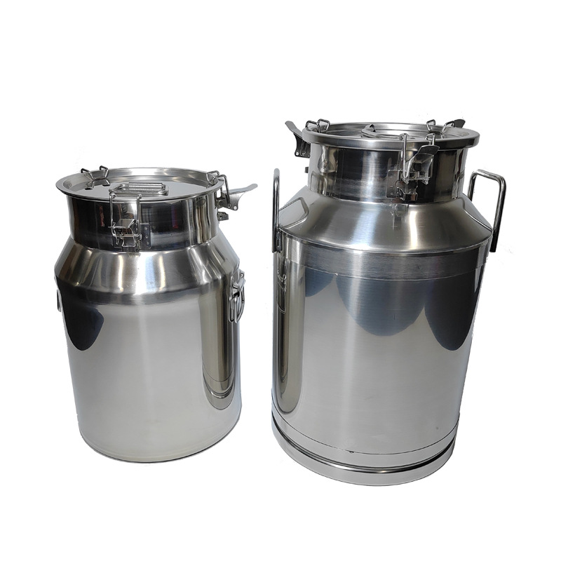 Barriles de acero inoxidable para leche comestible barriles de aceite de maní almacenamiento sellado engrosado de gran capacidad de almacenamiento de té barriles de vino barriles de arroz