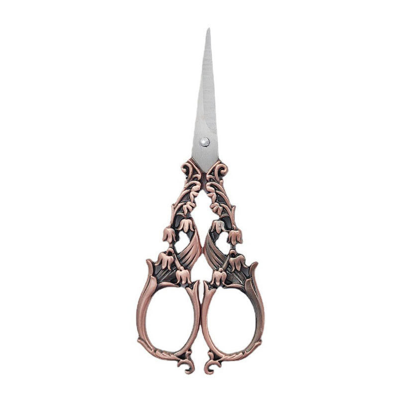Tijeras de campana retro, bordado de lana de ventana, tijeras de oficina para estudiantes en casa, tijeras pequeñas retro, creatividad