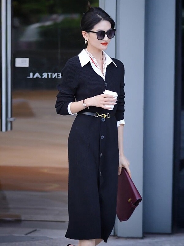 French elegant socialite high-end small formal dress with high texture spring new women's clothing