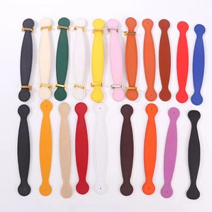 Manufacturer Wholesale Packaging Gift Box Leather Orange Handle pu Leather Hand Strap Leather Handle Leather Strap Handle