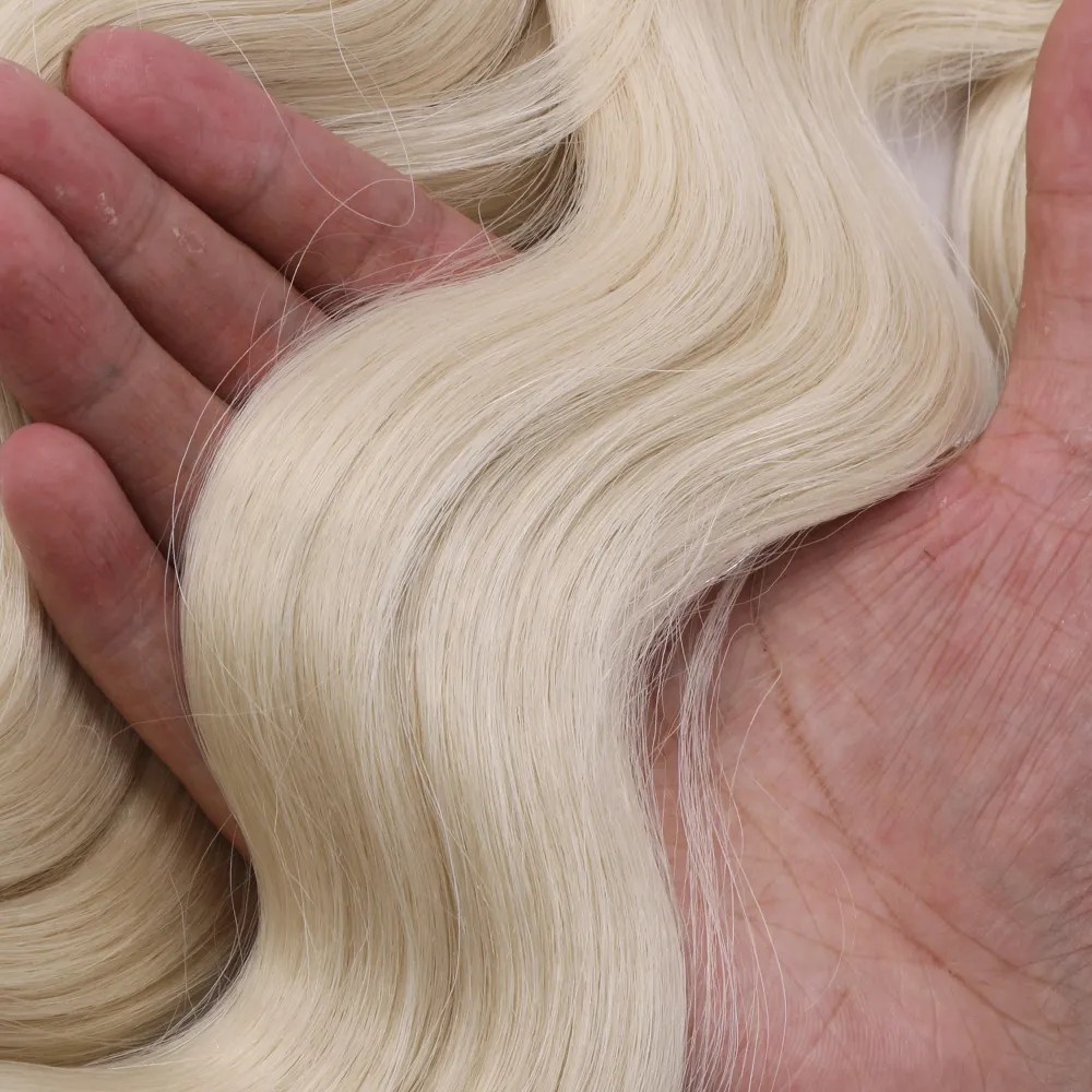 Syntetisk hestehale hårextensions bodywave silkeagtig_voghion.com