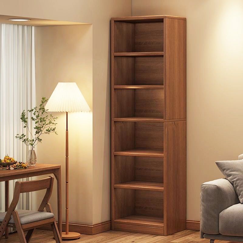 Simple Bookshelf Storage Rack Floor-Standing Integrated Wall Corner Storage Cabinet Living Room Cabinet Corner Narrow Cabinet Student Bookcase